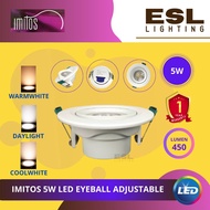 ESL LIGHTING  IMITOS LED Eyeball  Adjustable Spotlight  5Watt  RD-75   SIRIM APPROVED
