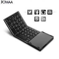 Jomaa Folding Wireless Bluetooth Keyboard Rechargeable Keypad with Touchpad Mini Keyboard for IOS/Android/Windows iPad Tablet
