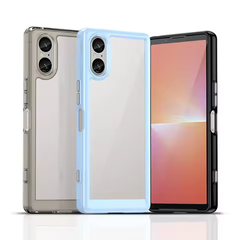 For Sony Xperia 5 V 5V 5G XQDE54 Case Shockproof Silicone Bumper Clear Hard Back Cover Matte Case fo