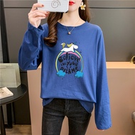 [TSHIRTWOMEN] Baju T Shirt Perempuan Lengan Panjang Women T-shirt Murah Wanita Plus Size  Blouse Long Sleeve  Clothes