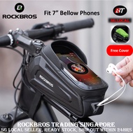 [SG SELLER] RockBros bicycle toptube bag waterproof handphone holder bike frame bag bicycle pannier accessories