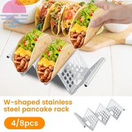 4/8Pcs Taco Holder Stainless Steel Taco Holder Stand Taco Rack Holds Up to 3 Tacos Grill Oven and Di