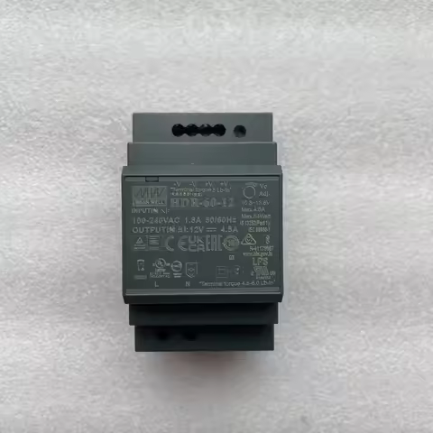 MEAN WELL HDR-60 HDR-60-5 HDR-60-12 HDR-60-15 HDR-60-24 HDR-60-48 60W Ultra Slim Step Shape DlN Rail