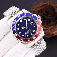 2023 Foreign Trade Products Mens Stainless Steel 4-Pin GMT Mechanical Automatic Movement Labour Watc