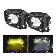 Auto Motorcycle LED Lights High Power Spotlight 60W High and low light White Yellow Led Light spot l