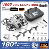 New V666 Drone With LCD Screen RC FPV Dron 8K HD 180 ° Electric Adjustable Camera 5G WIFI Obstacle A