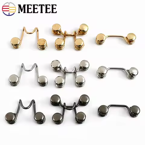 10/20Sets 27X28/32X28mm Metal Rivet Crochet Belt Buckle Garment Adjust Button Waist Jeans Detachable