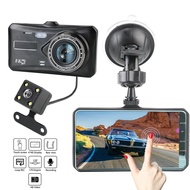 Dvr Kereta Dual Lens Auto Dashcam Skrin Sentuh 4 Hd 1080p Kamera Perakam Video