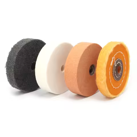 SI FANG 75mm Ceramic Nylon Felt Polishing Wheels Set for Bench Grinder Metal Marble Stone Polishing 