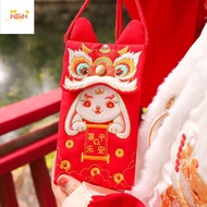 WPOT การ์ตูนลายการ์ตูน ของจีน ของขวัญสำหรับเด็ก สำหรับปีใหม่ Bao วันเกิดของสตรี ของตกแต่งงานปาร์ตี้ ซองจดหมายสีแดง แพ็คเก็ตสีแดง กระเป๋าใส่เงิน