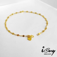 IBUY 916 Gold MIRROR CHAIN BRACELET (020) 16CM/17CM/18CM 22K (916)