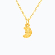 Croissant Pendant in 999 Pure Gold