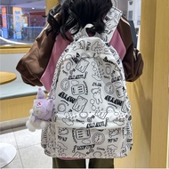 Korean style School bag High school backpack aesthetic bagpack 书包 beg sekolah budak perempuan