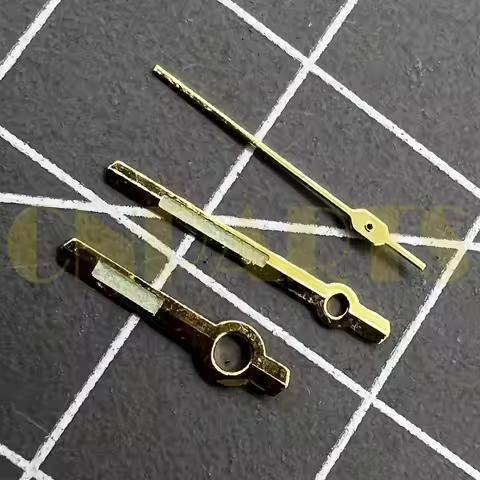 11mm Golden Trim Green Luminous Watch Hands for Movement Orient 46941 46943