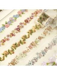 1 Roll 78.74inch(200cm) Embroidery Flower Pattern Stickers On Roll Cutting Decor Scrapbooking Aesthe