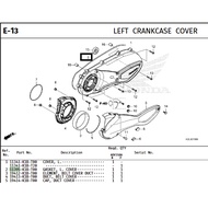 GASKET LEFT COVER FOR ADV350 FORZA 350 11395-K1B-T00