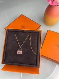 全新🆕Hermes necklace Constance Amulette Pendant 18K玫瑰金粉鑽 康康項鍊 現貨 好價🔥🤩