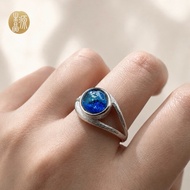 [Yuansheng Crystal] (C333) Natural Gelatin Worm Scabbard Ring | Aurora Wings ・ Never Fade Jewel Beet