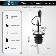 【Shines】 6pcs/12pcs Stainless Steel Liquor Oil Wine Bottle Pourer Leak-proof Sealed Spout Stopper Mo