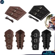 Punk Hip Hop 1Pc Cosplay Leather Armor Arm Viking Bangles Pirate Knight Gauntlet Wristband Bracer
