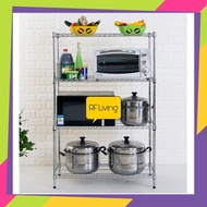 RF Living 4 Tier Multipurpose Chrome Rack Home Living Kitchen Office
