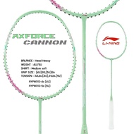 Li-Ning Badminton Racket AXFORCE CANNON New Color (4U/5U) With Free Strings + Bag + Grip Top-End Ins