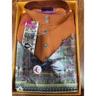 [FREE SAMPIN] BAJU MELAYU ELRAH SENNA (ORANGE - YELLOW SERIES) FREE BUTTON