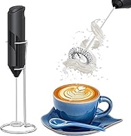 Milk Frother Handheld Battery Operated (Not included)- Stainless Steel Stand for Kitchen Coffee Bar 