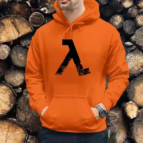 Black Mesa Research Facility Half-Life Pullover Hoodies Classic Shooting Game Generation 90's Half-l