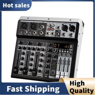 4 Channel Bluetooth Audio Mixer Sound Mixing Console Audio Interface USB Sound Card for Studio Stage