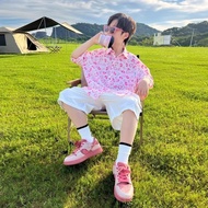 Summer Clothes Set, For Boys 20-60kg Heart Pattern, Korean Style Fashion