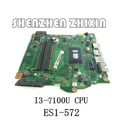 CSRZSZ For ACER Aspire ES1-572 Laptop Motherboard with I3-7100U CPU DDR3L LA-D671P mainboard 100% Te