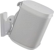 Sanus Wireless Speaker Wall Mount Sonos ONE, ONE SL, Play:1, &amp; Play:3 - Tool Free Tilt &amp; Swivel Adjustments for Best Audio - Single (White) - WSWM21-W1