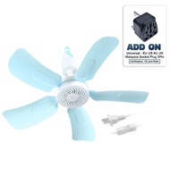 5 Blade Portable Ceiling Fan Kipas 5 Bilah Camping Fan Air Cooler Mini ciling Fan Kipas Camping Tent