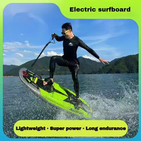 High-Speed Carbon Fiber Electric Surfboard, Jet Power with Li-ion NMC Battery & New Control System, 