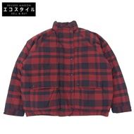 Polo Ralph Lauren 格紋羽絨服，男士，REDx 黑色，M 碼，90 年代，二手。