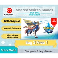Buy 3 Free 1 Nintendo Switch Digital Own Data Pokémon Sword & Shield Eshop