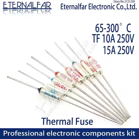 TF Thermal Fuse RY 10A 15A 250V Temperature Control Thermostat Switch 216 220 227 230 235 240 245 25