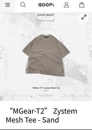 Goopimade goopi MGear-T2  Zystem Mesh Tee - Sand Size 3