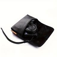Backpacker Ultra-Fine Synthetic Leather Camera Bag with Lanyard - Soft Protective Case for Ricoh GR/
