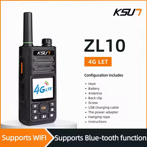 KSUT ZL10 Zello Walkie Talkie 4g Radio Work With Sim Card Blue tooth Long Range Two Way Radio Walkie