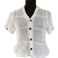 Beige Knit Blouse by Zara