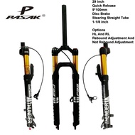 Pasak Mtb Air Fork 29 Suspension QR 9*100mm Disc Brake HL RL Remote Line Switch Steering Straight Tu