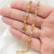 2.5% Pure Silver Bracelet Plated With 2 Kings Square Cut Ball Pattern Size 4mm.