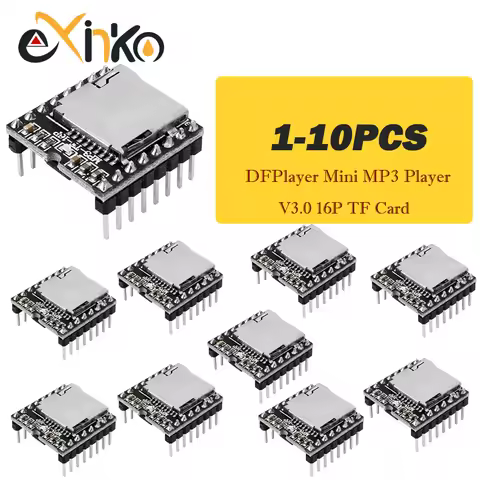 1/5/10PCS DFPlayer Mini MP3 Player Module V3.0 16P TF Card U Disk DF Player Audio Voice Module Board