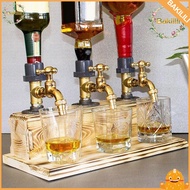 【BK】Wine Dispenser Eye-catching Innovative Wood Fathers Day Stable Whiskey Liquor Dispenser for Gifts