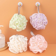 Soft white loofah mesh bath sponge to exfoliate at home -IP888