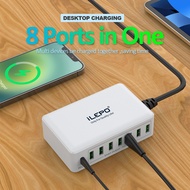 I60-60w Fast Charging Head Portable Smart Charger USB Multi-Port Charging Desktop Multi-Device Charg