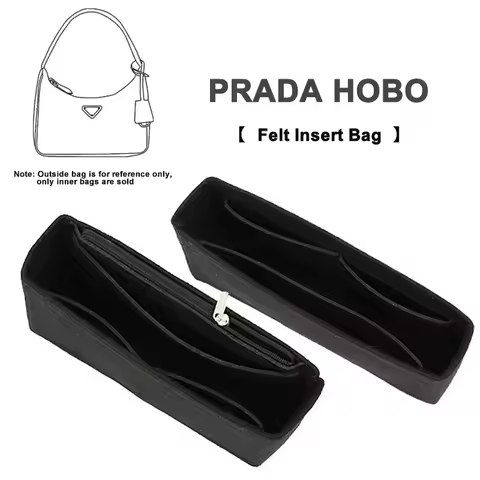 Felt Insert Lining For Prada Hobo Bag Under Arm Cloth Insert Bag Organizer Makeup Handbag Organizer 