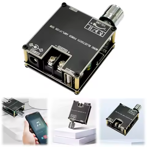 ZK-301B Mono 30W Amplifier Board DC9-24V Bluetooth-Compatible 5.3 Audio AMP Board Audio Amplifier Mo
